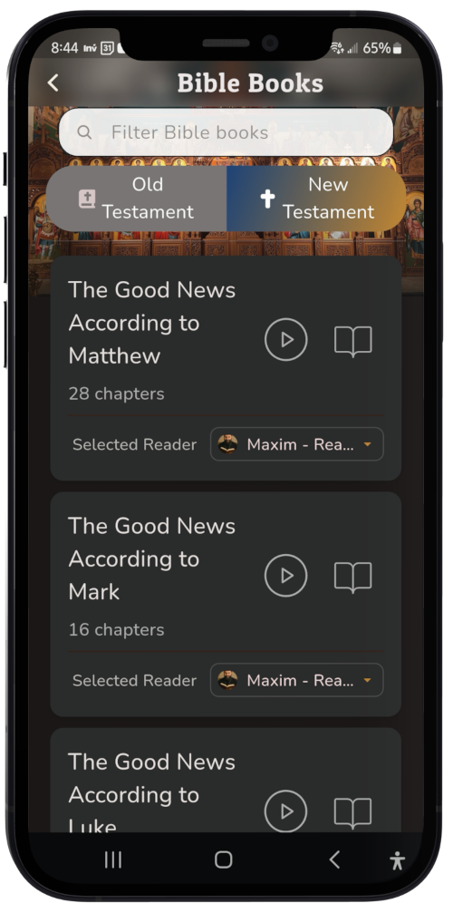 Orthodox Bible App scripture and search